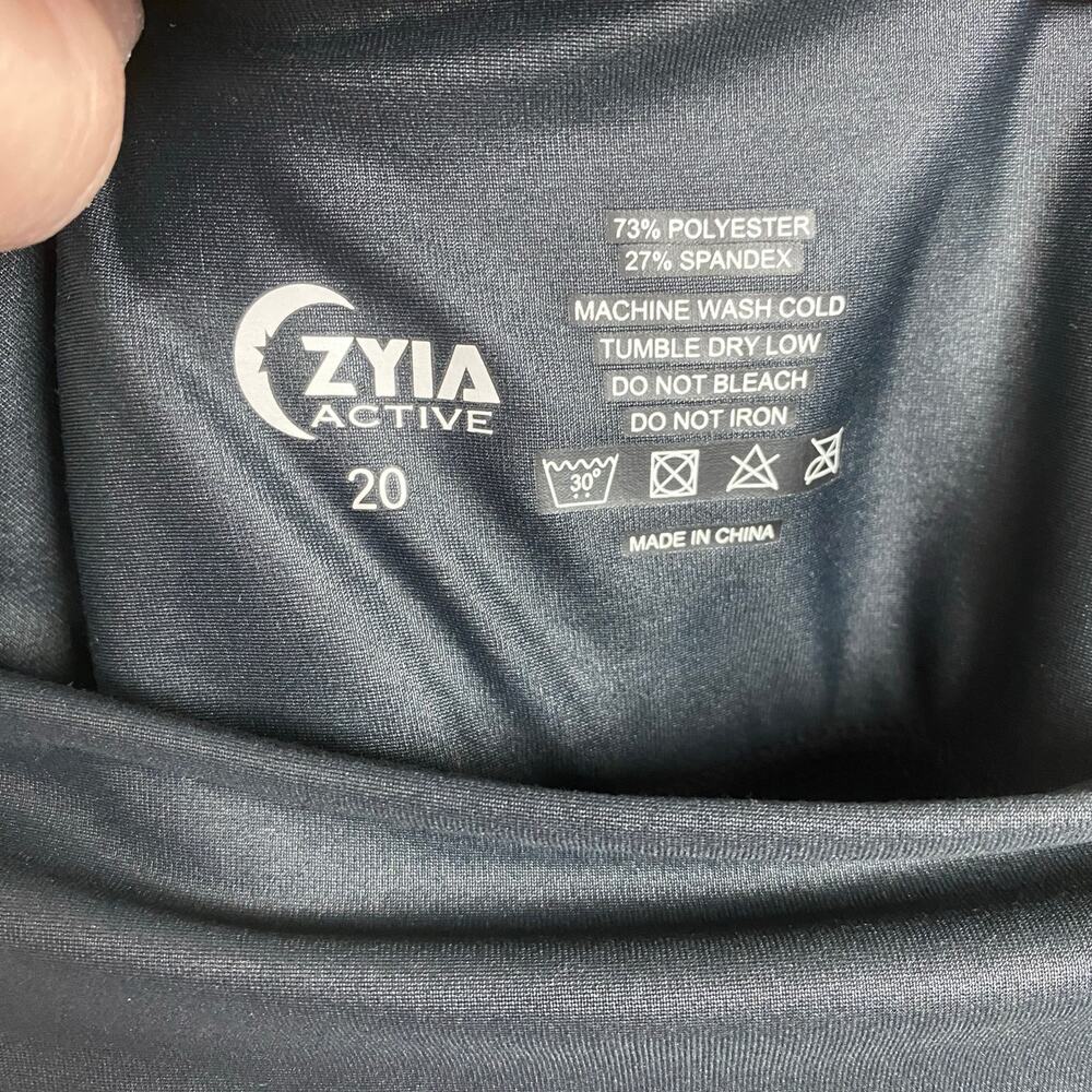 Zyia Black Metallic Light n Tight 7/8 Leggings Sz.20 - Picture 8 of 14